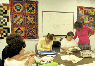 City Quilter classroom with "Featured Teacher" Judy Doenias