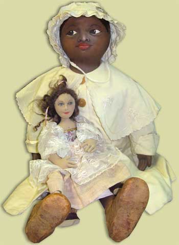 Hattie & Elsbeth dolls made by City Quilter's teacher, Nancy Rabatin