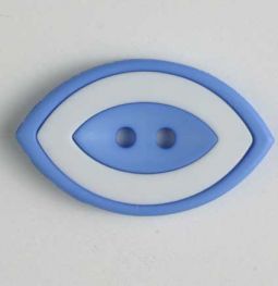 Fashion Button Oval- Blue