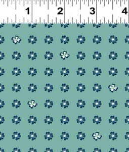 Andalusia Small Navy Flower Seafoam