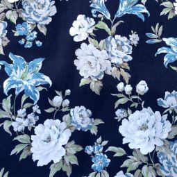 Andalusia White Roses Navy