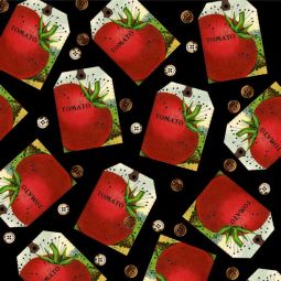 Sewing Seeds II Tomato Tag Patch Black